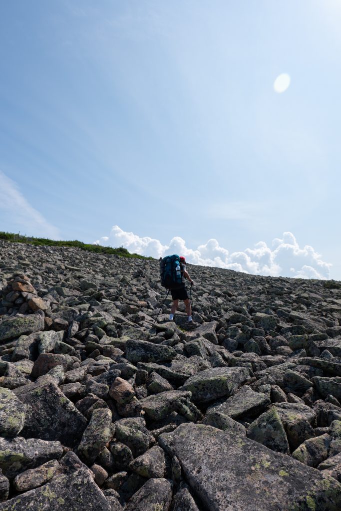 Randonnée dans les pierriers Gaspésie