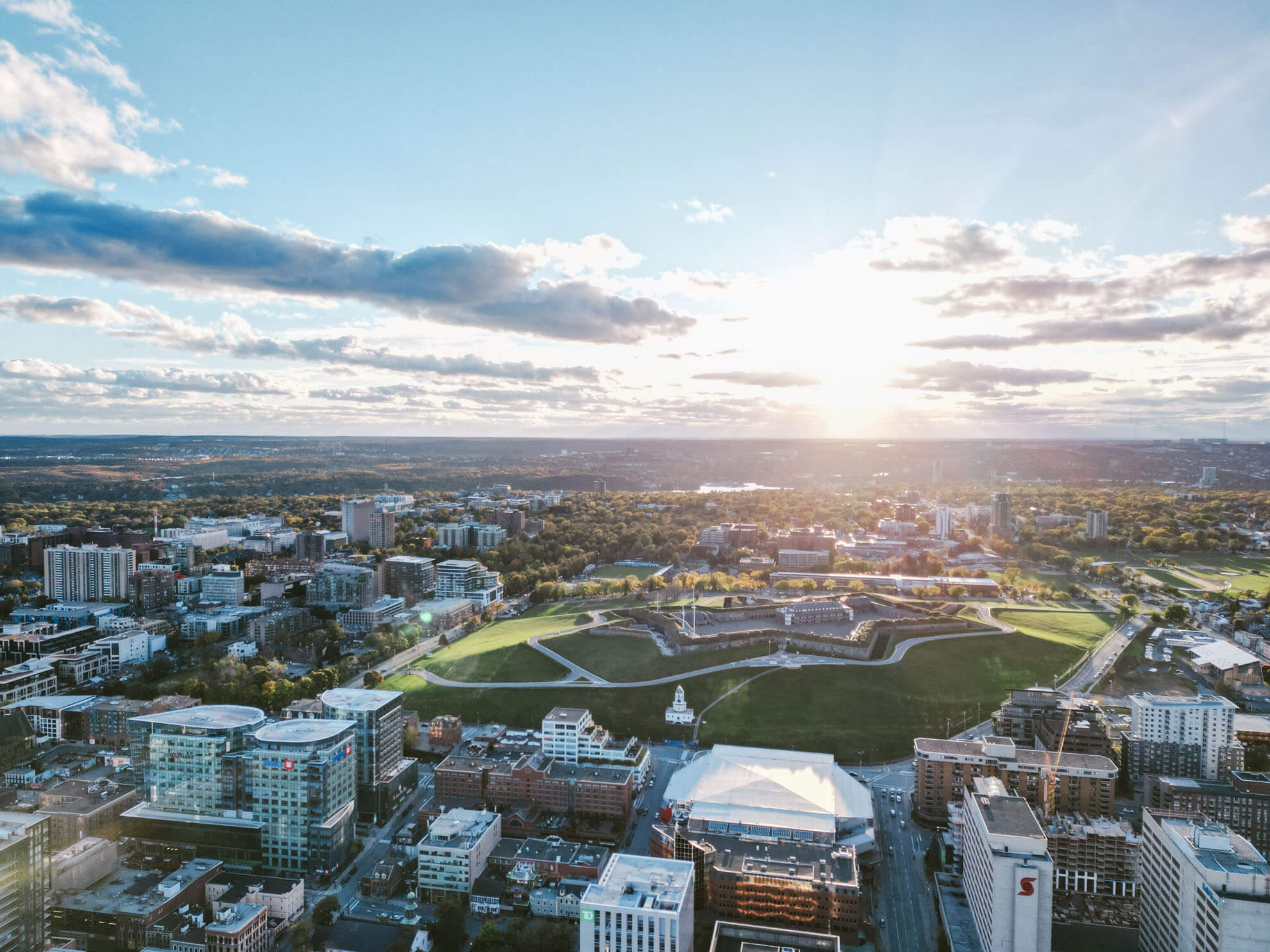 Halifax vue du ciel, la citadelle