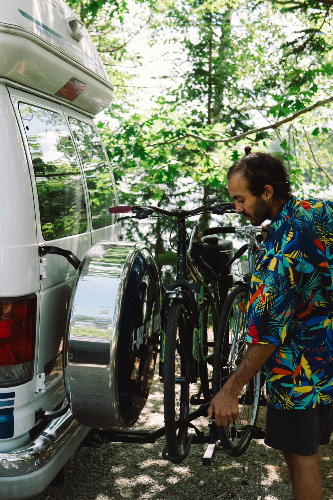 Vivre en van porte-vélos