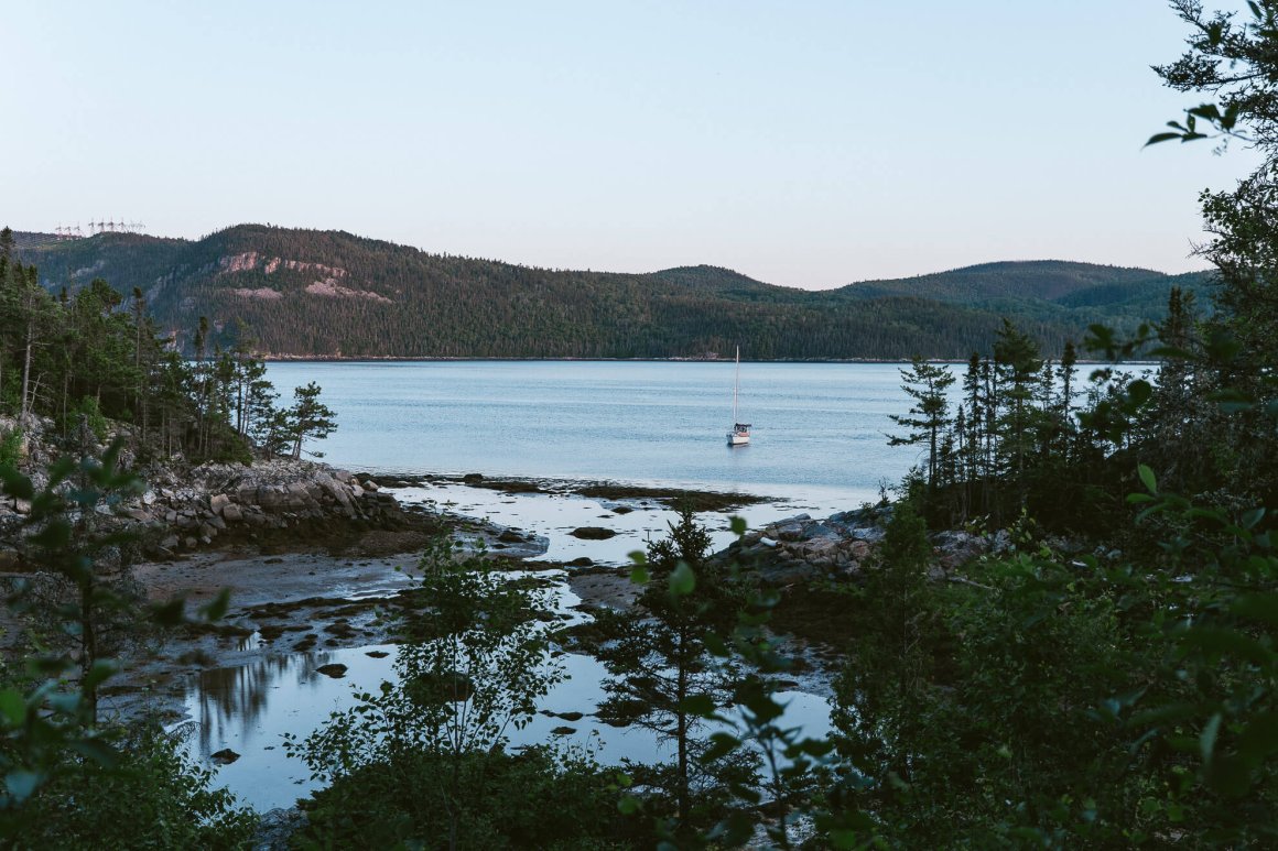 La Baie Eternité au coucher du soleil dans le Fjord du Saguenay