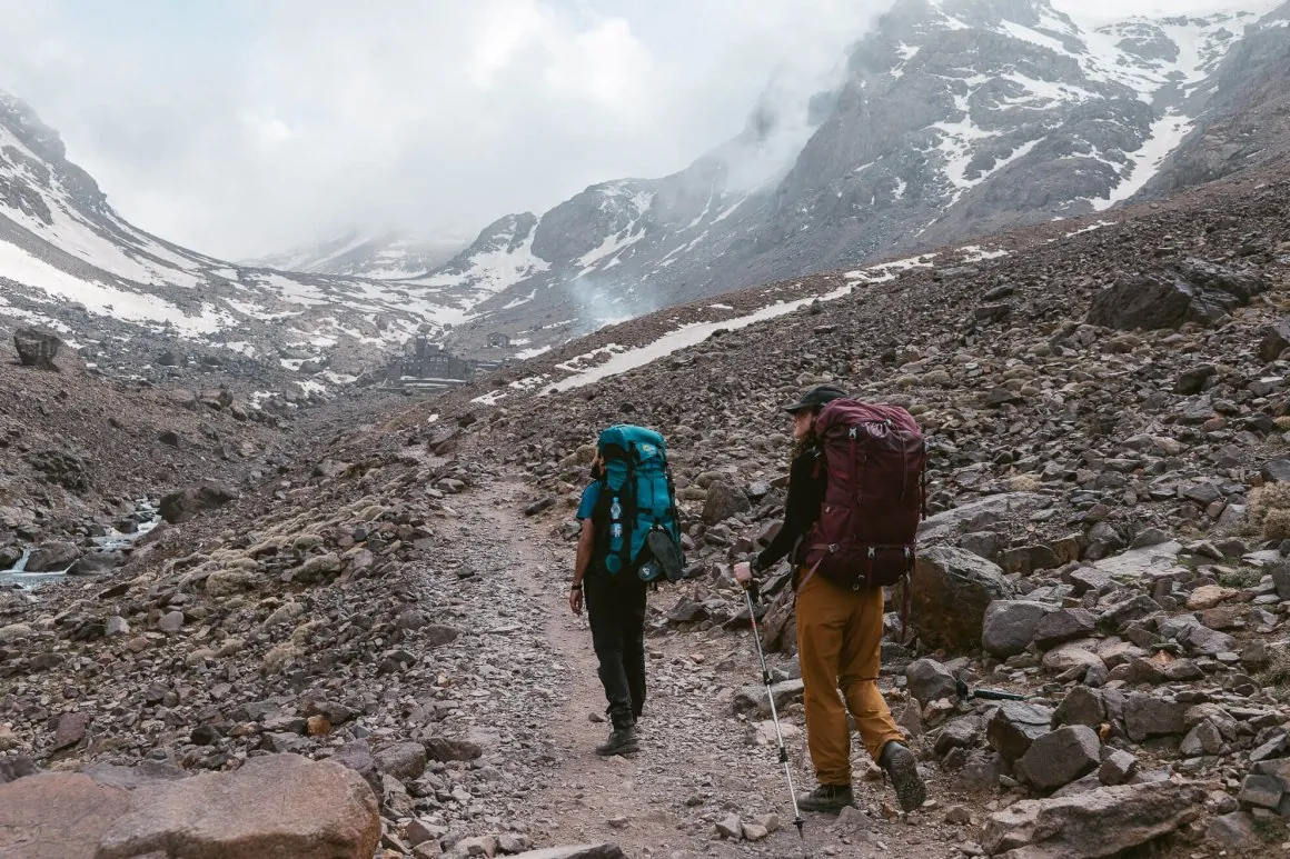 Arrivée au refuge au pied du Toubkal