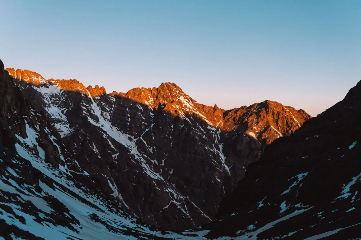Coucher de soleil sur l'Atlas